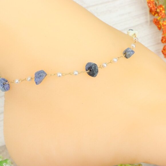 "Handmade Anklet – Elegant & Delicate Jewelry for Women | UNVRC1673 - Picture 8 of 10